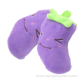 New-design plush purple eggplant durable dog toys